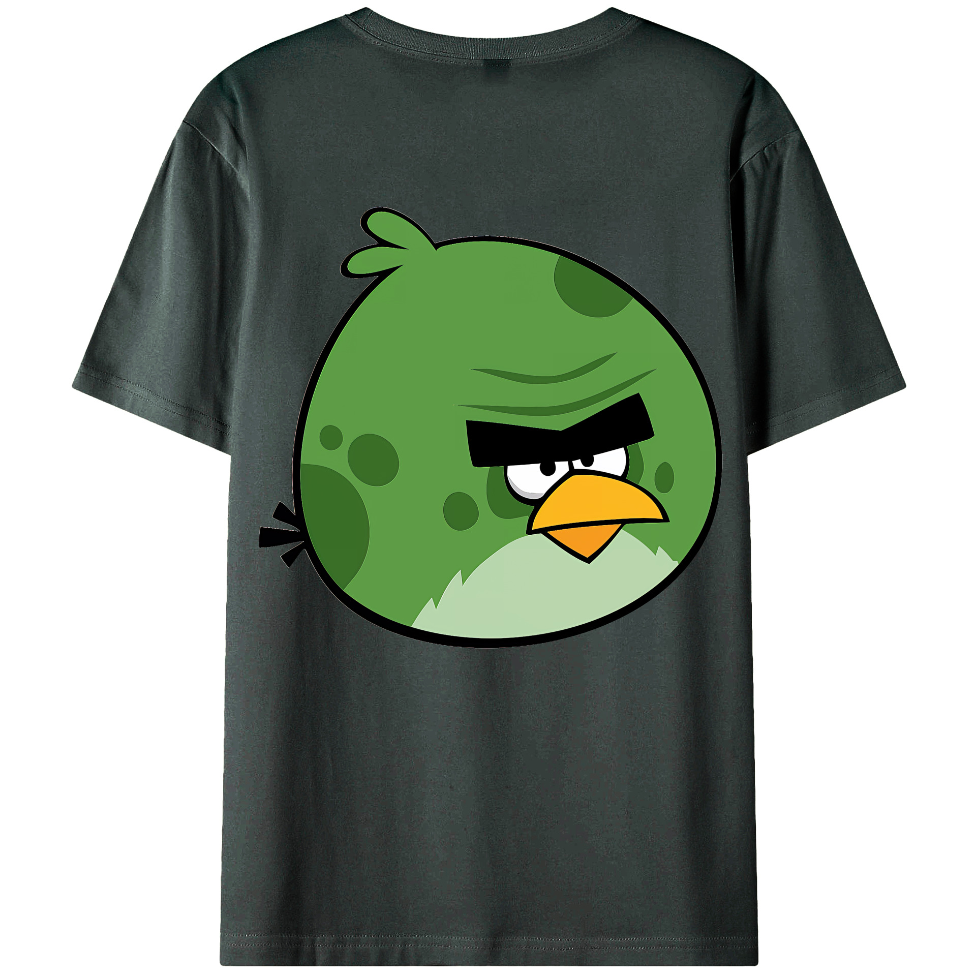 （画像用） Angry Birds アングリーバード 綿100％ メンズ半袖Tシャツ（バックプリント） 通気性